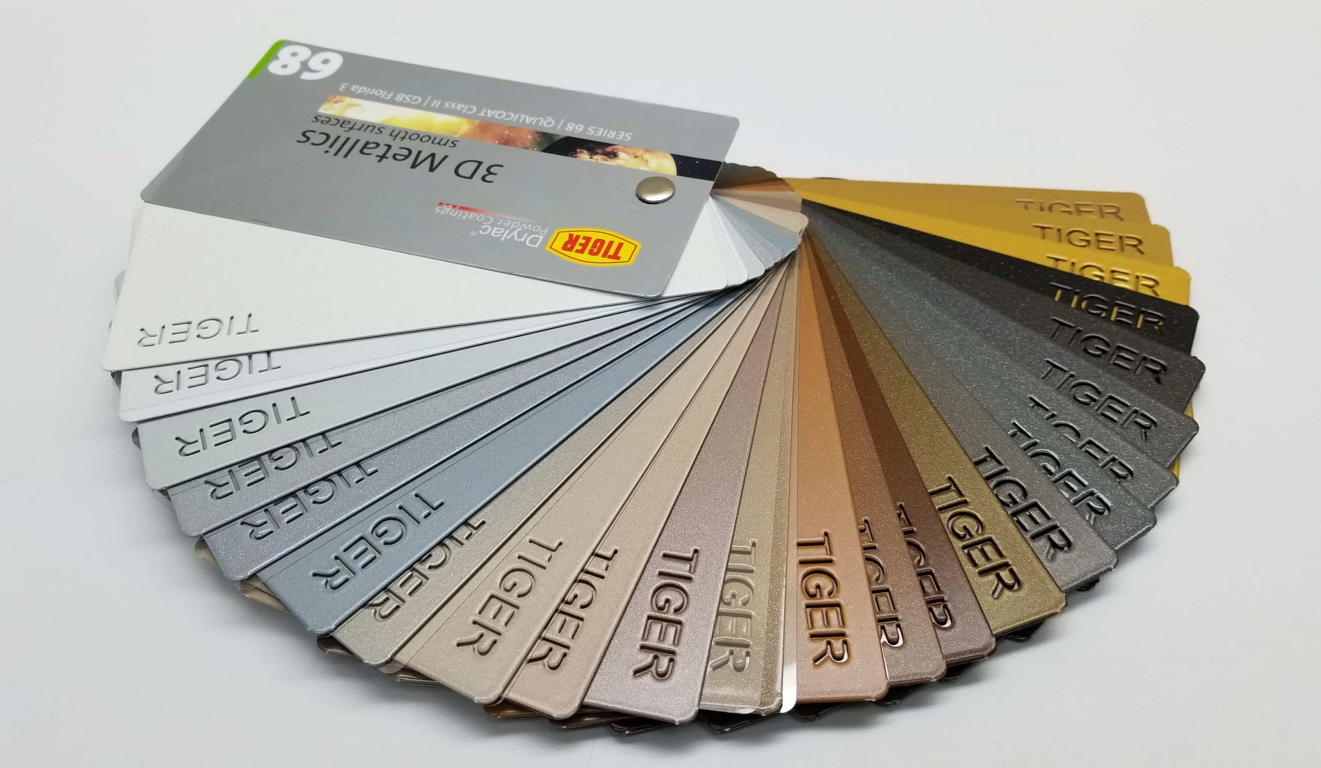 TIGER 3D Metallics color chart