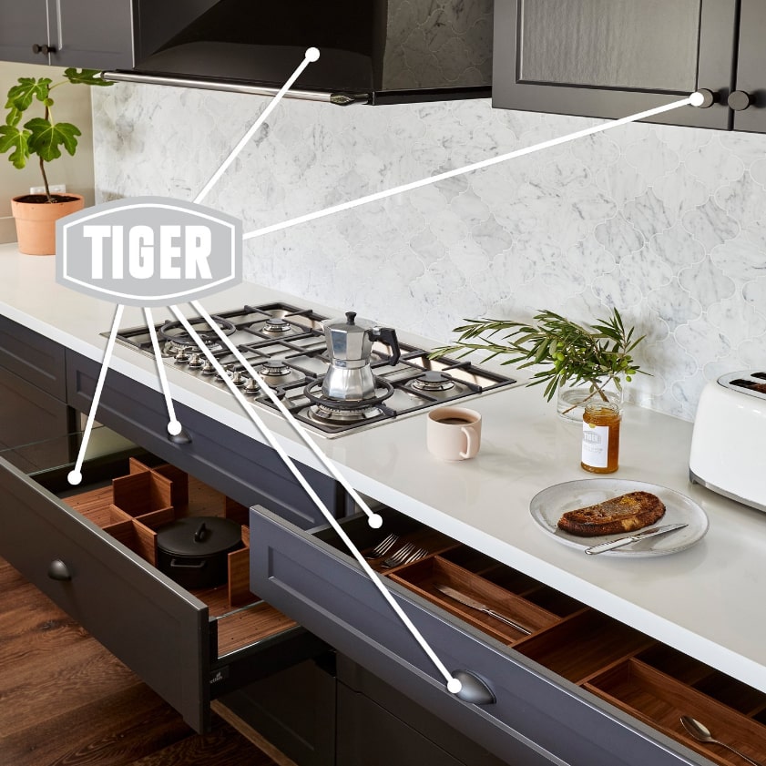 Powder coated kitchen furniture 