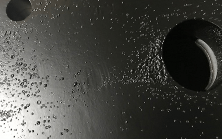 Snapshot of powder coating outgassing